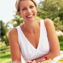 lady eating